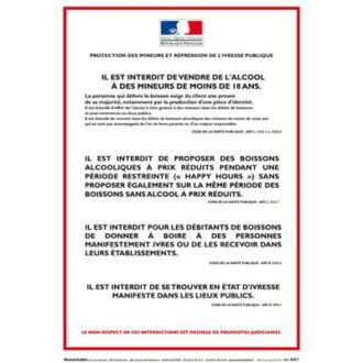 VENTE BOISSONS ALCOOLISEES AFFICHAGES ET CONSIGNES