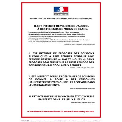 VENTE BOISSONS ALCOOLISEES AFFICHAGES ET CONSIGNES VENTE BOISSONS ALCOOLISEES AFFICHAGES ET CONSIGNES