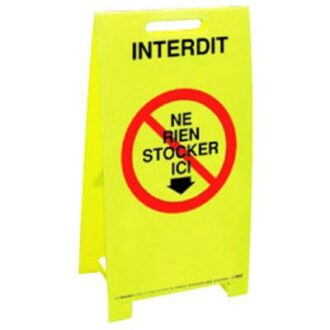 BALISE SIGNALISATION NE RIEN STOCKER ICI SECURITE DES LOCAUX