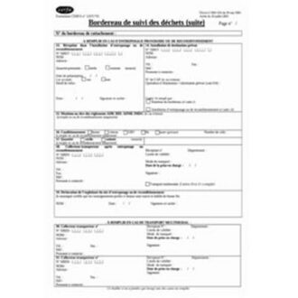 PAQUET DE 50 (SUIVI DES DECHETS- SUITE) REGISTRES DE SECURITE ET ACCESSIBILITE