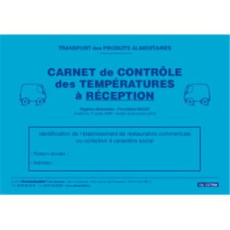 CARNET CONTROLE TEMPERATURES REGISTRES
