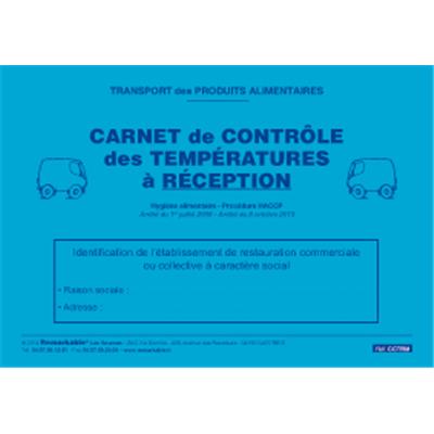 CARNET CONTROLE TEMPERATURES REGISTRES CARNET CONTROLE TEMPERATURES REGISTRES