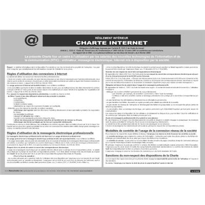 CHARTE INTERNET REGLEMENT INTERIEUR DE L′ENTREPRISE CHARTE INTERNET REGLEMENT INTERIEUR DE L′ENTREPRISE