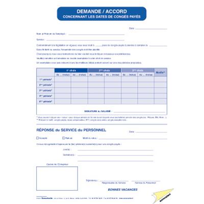DEMANDE/ACCORD DES DATES DE CONGES DUPLI GESTION DU PERSONNEL DEMANDE/ACCORD DES DATES DE CONGES DUPLI GESTION DU PERSONNEL