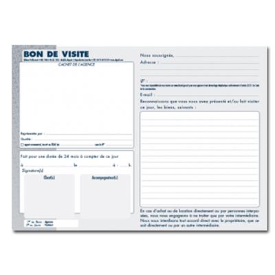 CARNET DE BON DE VISITE MULTIVISITES AGENCES IMMOBILIERES CARNET DE BON DE VISITE MULTIVISITES AGENCES IMMOBILIERES