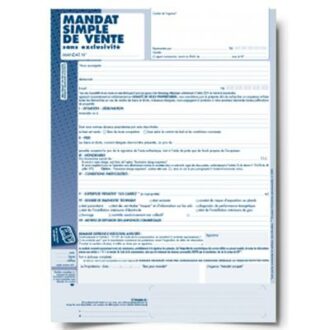 MANDAT SIMPLE DE VENTE HORS ETABLISSEMENT AGENCES IMMOBILIERES