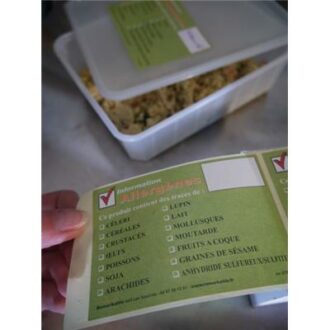 COFFRET ETIQUETTES ALLERGENES TRAÇABILITE