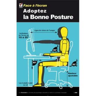 AFFICHAGE GESTES ET POSTURES FACE A L’ECRAN GESTES ET POSTURES