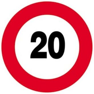 ADHESIF VITESSE LIMITEE 20 KM/H INTERDICTION