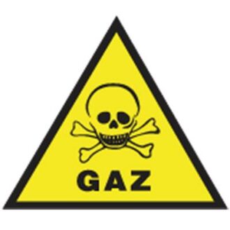 TRIANGLE ALU DANGER GAZ DANGER