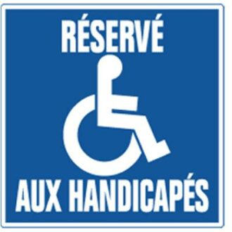 PLAQUE RESERVE HANDICAPE STATIONNEMENT