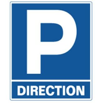 PLAQUE PARKING DIRECTION STATIONNEMENT