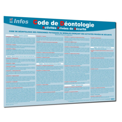 CODE DEONTOLOGIE SECURITE PRIVEE REGLEMENT INTERIEUR DE L&prime;ENTREPRISE