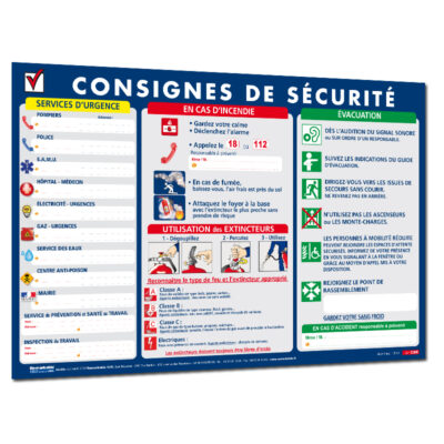 CONSIGNES DE SECURITE AFFICHAGES SECURITE