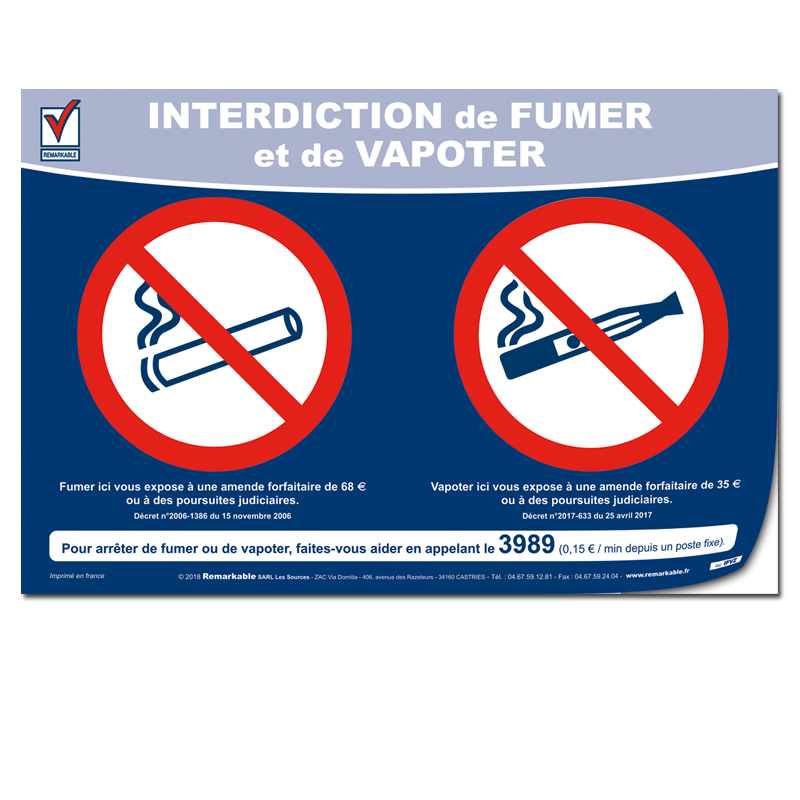 ADHESIF INTERDICTION DE FUMER ET DE VAPOTER FUMER - VAPOTER ADHESIF INTERDICTION DE FUMER ET DE VAPOTER FUMER - VAPOTER