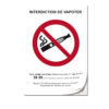 INTERDICTION DE FUMER ET DE VAPOTER FUMER - VAPOTER INTERDICTION DE FUMER ET DE VAPOTER FUMER - VAPOTER