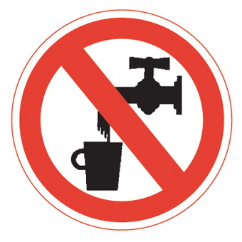 DISQUE ALU EAU NON POTABLE INTERDICTION