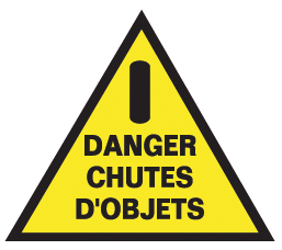 TRIANGLE ALU CHUTES D OBJETS DANGER