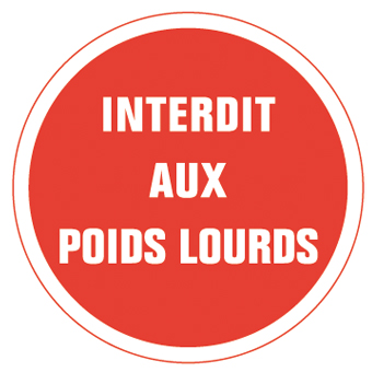 DISQUE POIDS LOURDS INTERDIT INTERDICTION
