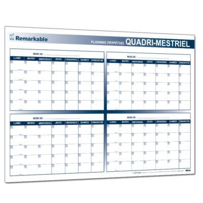 PLANNING QUADRI-MESTRIEL PLANNINGS PERPETUELS NON DATES