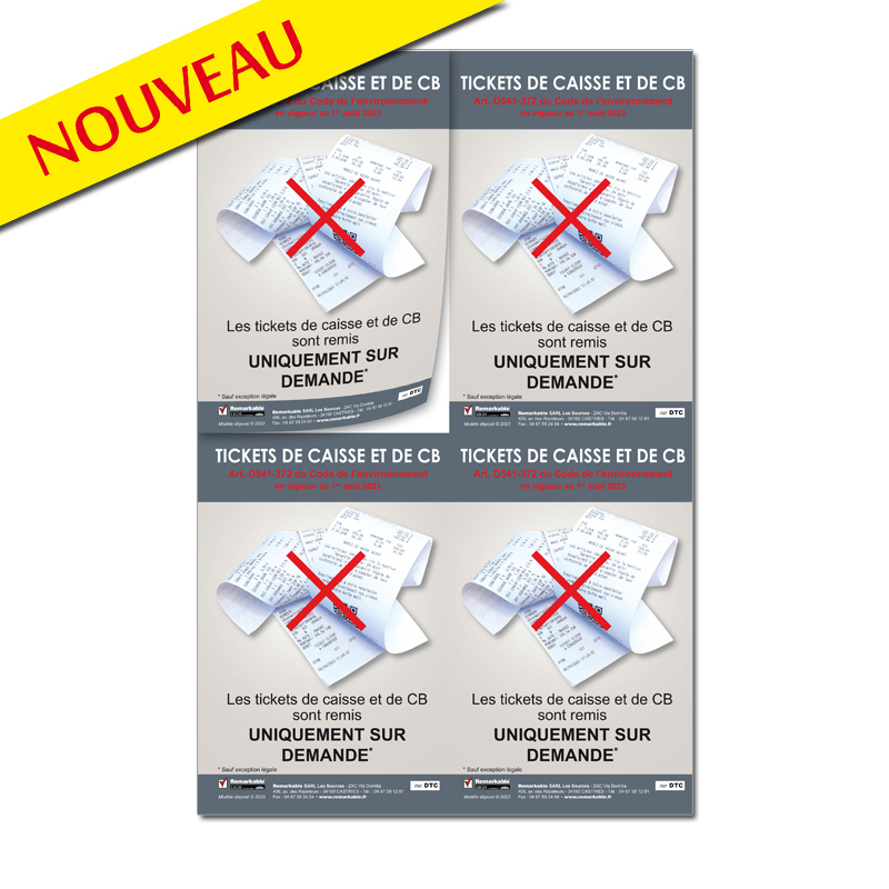 AFFICHE TICKETS DE CAISSE ET CB SUR DEMANDE AFFICHAGES AFFICHE TICKETS DE CAISSE ET CB SUR DEMANDE AFFICHAGES