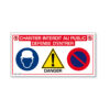 PANNEAU PICTOGRAMME CHANTIER INTERDIT INTERDICTION