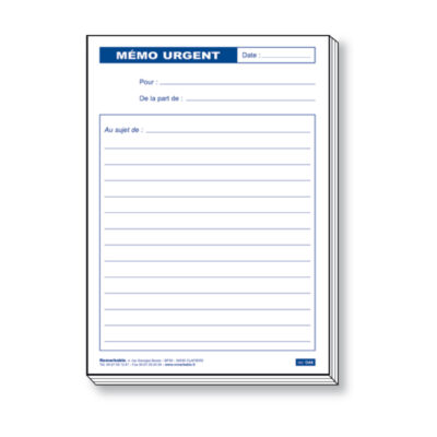 MEMO URGENT ORGANISATION
